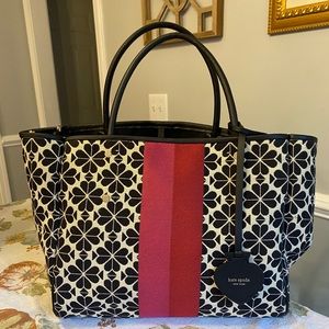 Kate Spade flower jacquard everything tote